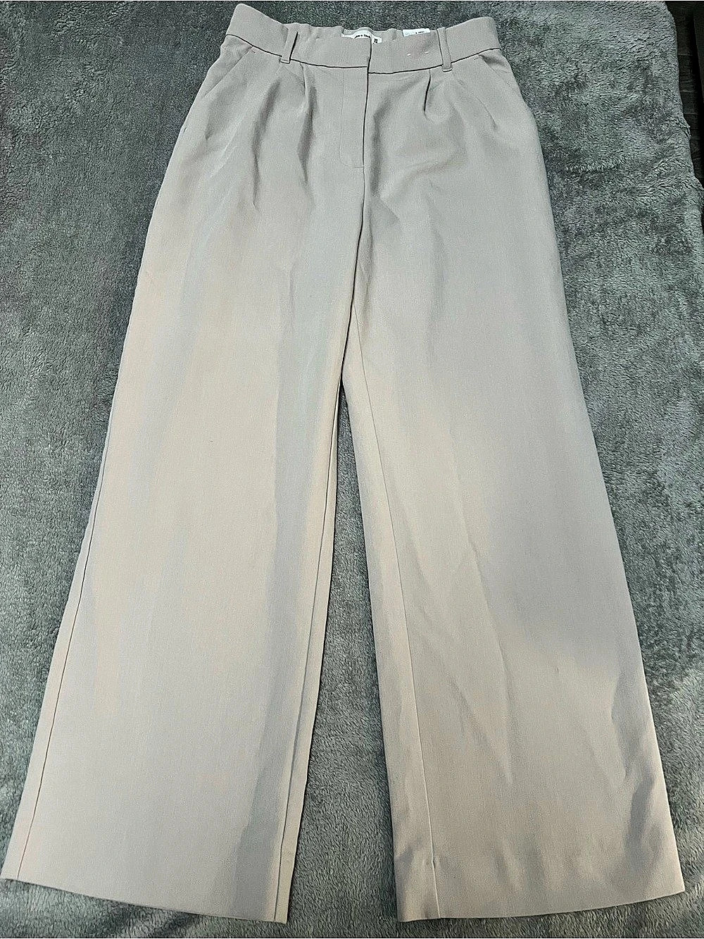 Abercrombie & Fitch A&F Sloane Tailored Wide Leg Pant Beige size 30